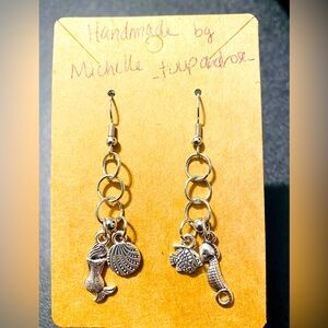 Handmade Mix Match Little Mermaid Under The Sea Inspired Silver tone Earrings